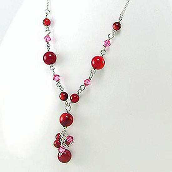 Red Coral and Sterling Silver Necklace | One Treasure
